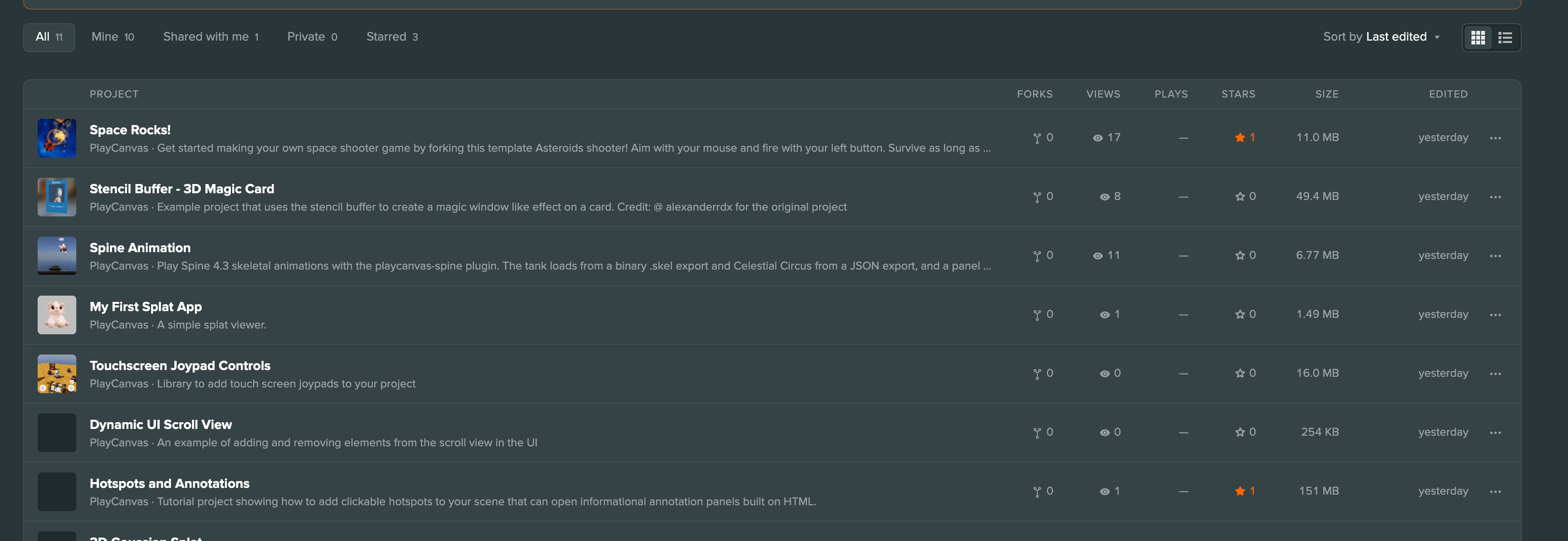 List View